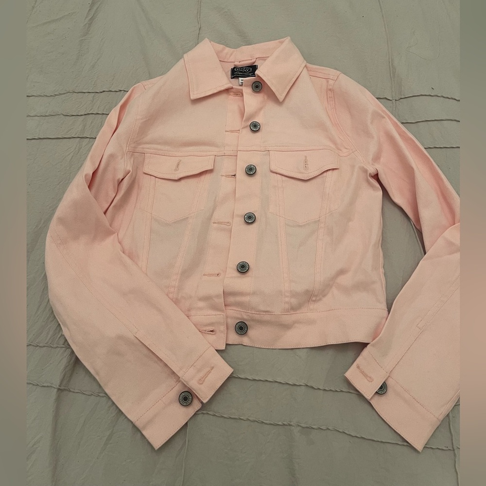 Unique Vintage Light Pink Jean Jacket